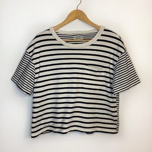 Madewell’s Easy Crop Tee Stripe Mix